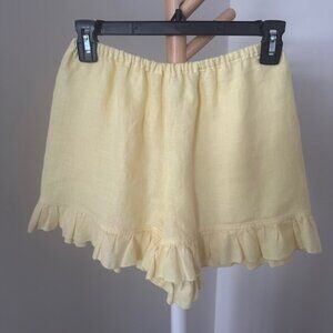 Cha-Cha Lounge Ruffle Linen Shorts by Sleeper